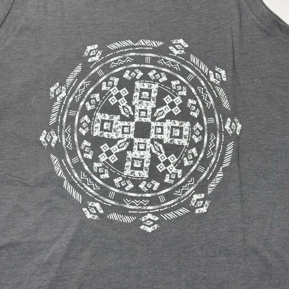 Columbia White Mandala Graphic on Gray Tank Top Size XS - Picture 2 of 5